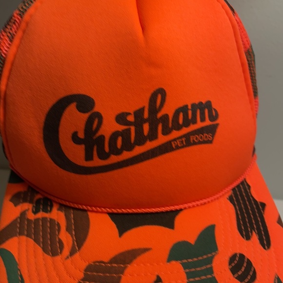 Vtg San Sun Advertising Snap Back Cap Chatham Pet Foods - Picture 2 of 11